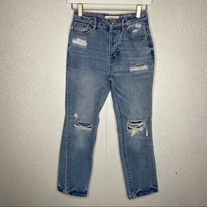 Pacsun‎ Distressed Button Fly Mom Jean Size 23